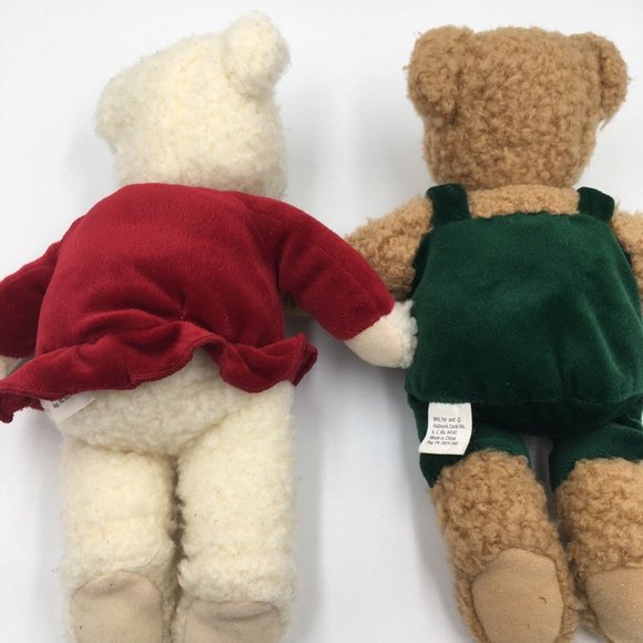 Hallmark KISS KISS Stuffed Plush BEARS, Magnetic Lips Connecting Hands ADORABLE - Picture 6 of 8